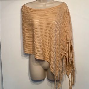 Off shoulder poncho
